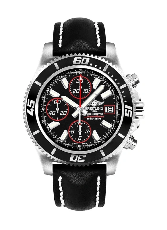 Breitling,Superocean 44mm,44mm,Stainless Steel,Black,Automatic,Chronograph,Day,A1334102,A1334102/BA81/435X