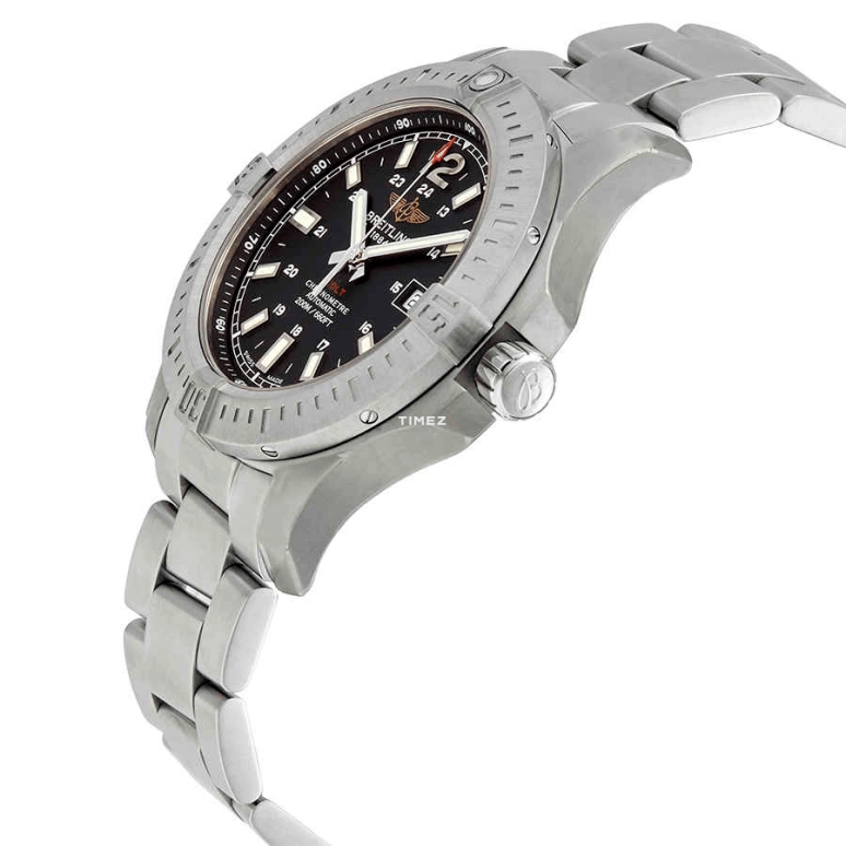 Breitling,Other 44mm,44mm,Stainless Steel,Black,Automatic,Day,Dule Time,A17388101B2A1