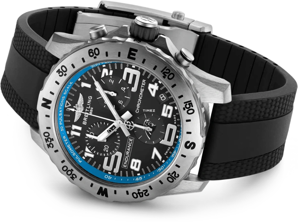 Breitling,Endurance Pro 44mm,44mm,Titanium,Black,Quartz,Chronograph,Day,E823106A1BTS1