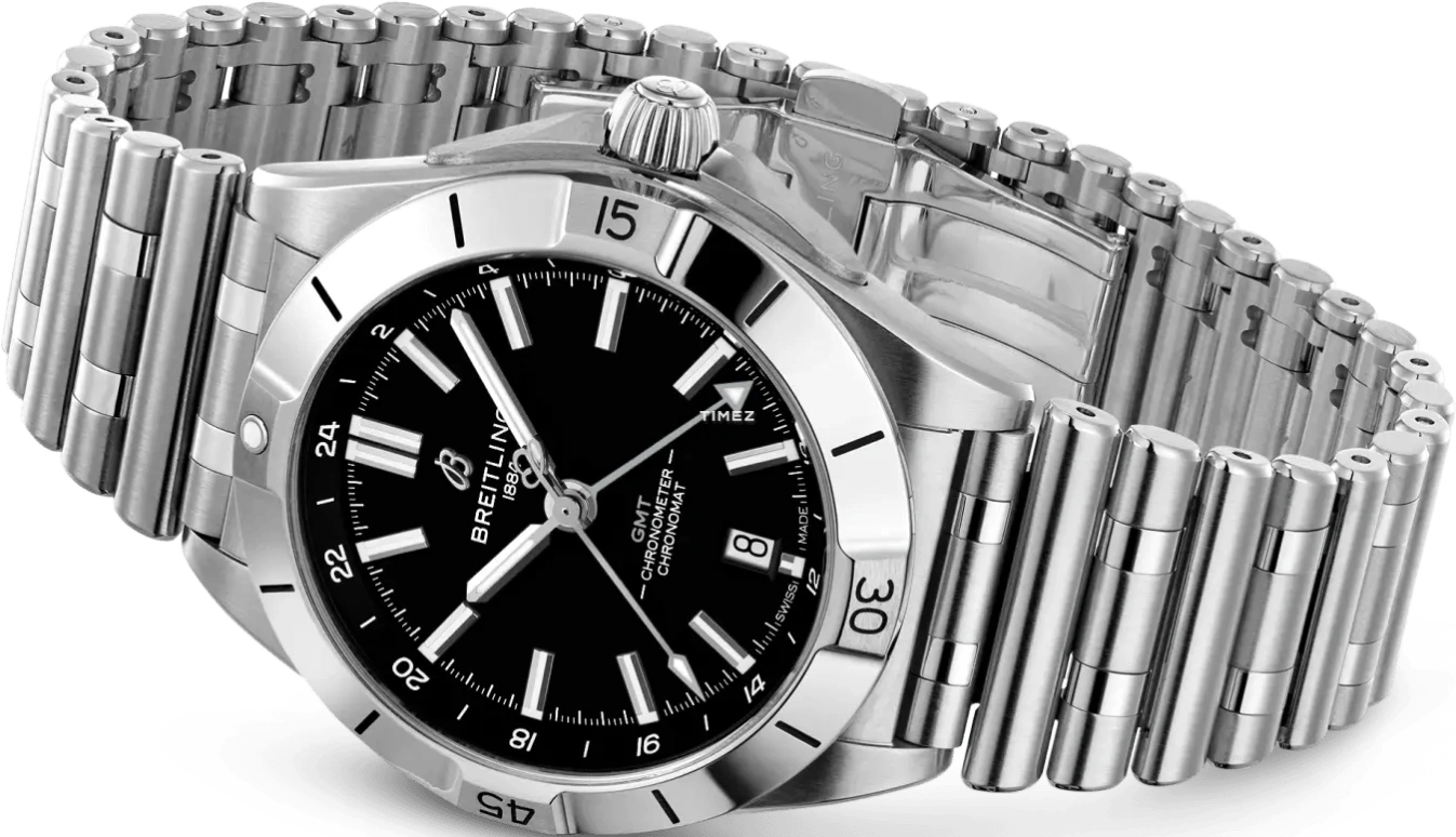 Breitling,Chronomat 40mm,40mm,Stainless Steel,Black,Automatic,Day,Dule Time,A32398B91B1A1