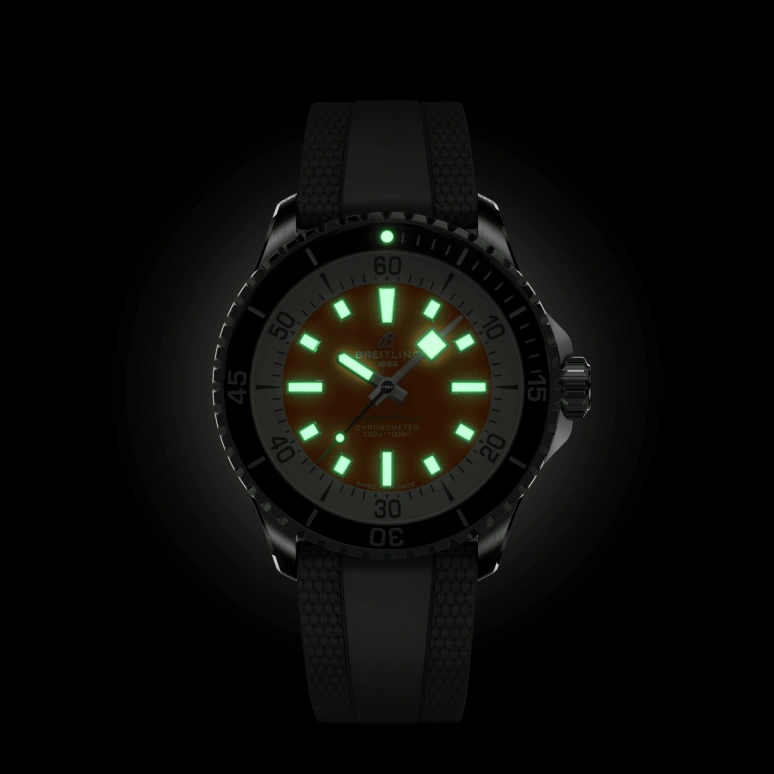 Breitling,Superocean 42mm,42mm,Stainless Steel,Orange,Automatic,40hours,In-house Caliber,A173751A1O1S1