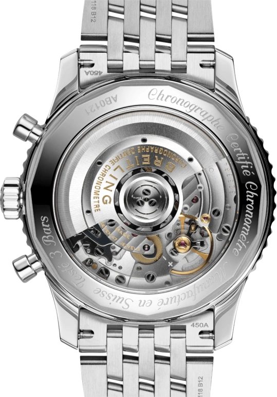 Breitling,Navitimer 43mm,43mm,Stainless Steel,Black,Automatic,Chronograph,Day,AB0121211B1A1