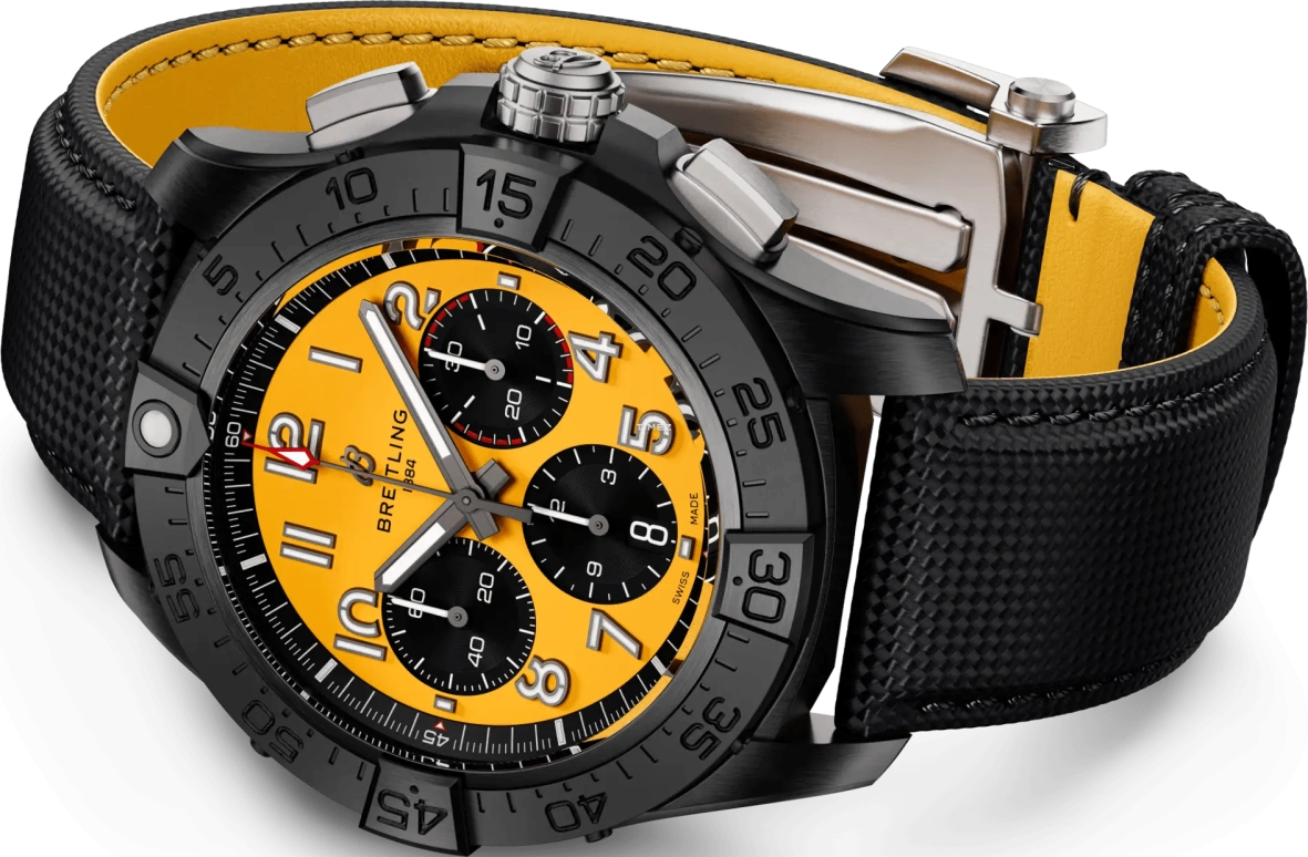 Breitling,Avenger 44mm,44mm,Ceramic,Yellow,Automatic,Chronograph,Day,SB0147101I1X2