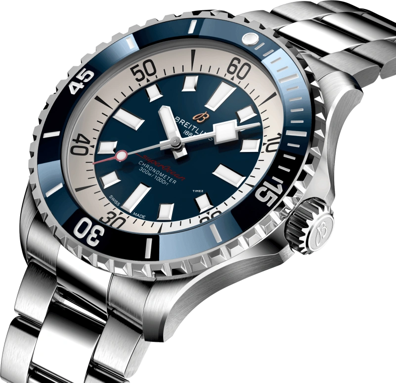 Breitling,Superocean 46mm,46mm,Stainless Steel,Blue,Automatic,40hours,In-house Caliber,A17378E71C1A1