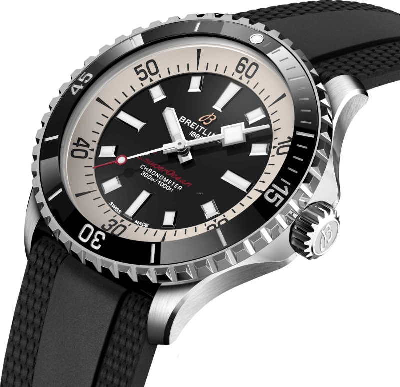 Breitling,Superocean 42mm,42mm,Stainless Steel,Black,Automatic,40hours,In-house Caliber,A17375211B1S1