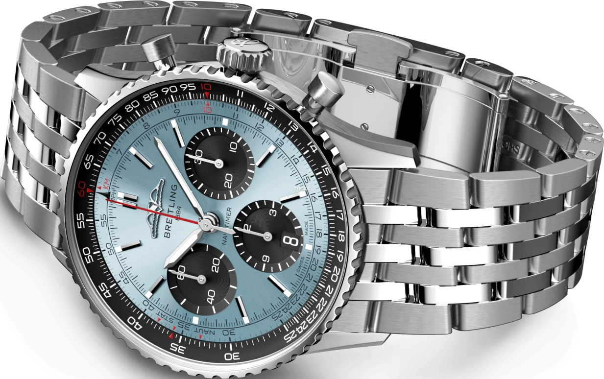 Breitling,Navitimer 41mm,41mm,Stainless Steel,Blue,Automatic,Chronograph,Day,AB0139241C2A1