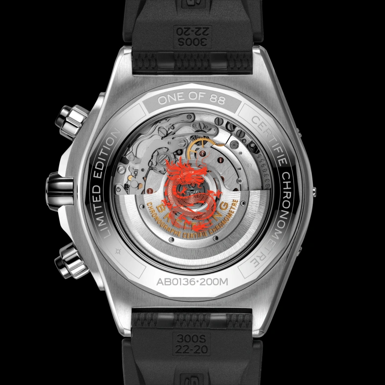 Breitling,Other 44mm,44mm,Stainless Steel,Black,Automatic,Chronograph,Day,AB01367A1B1S1