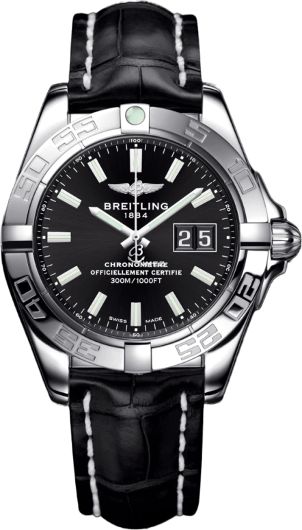 Breitling,Galactic 41mm,41mm,Stainless Steel,Black,Automatic,42hours,In-house Caliber,A49350L2,A49350L2.BE58.728P.A18BA.1