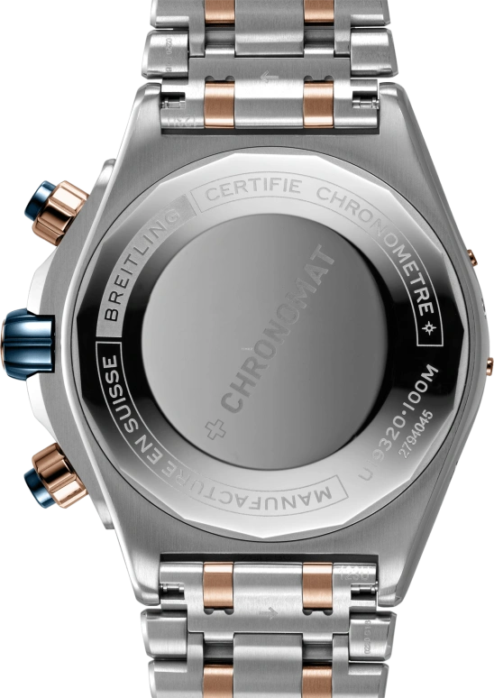 Breitling,Chronomat 44mm,44mm,Ceramic,Red Gold,Stainless Steel,Blue,Automatic,Chronograph,Moonphase,1461 Calendar,Month,96hours,In-house Caliber,U19320161C1U1