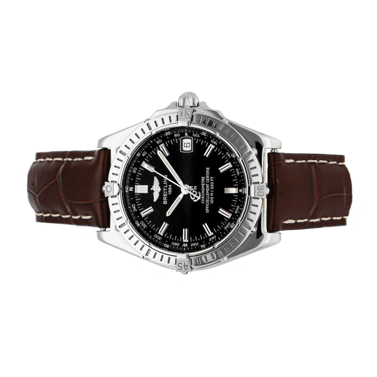 Breitling,Other 38mm,38mm,Stainless Steel,Black,Automatic,Day,Sapphire,Crystal Glass,A1035012,A1035012/B507