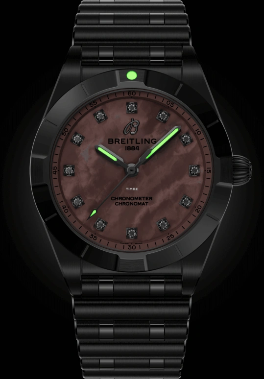 Breitling,Chronomat 28mm,28mm,Stainless Steel,Pink,Quartz,In-house Caliber,Sapphire,Crystal Glass,A72310101K1A1