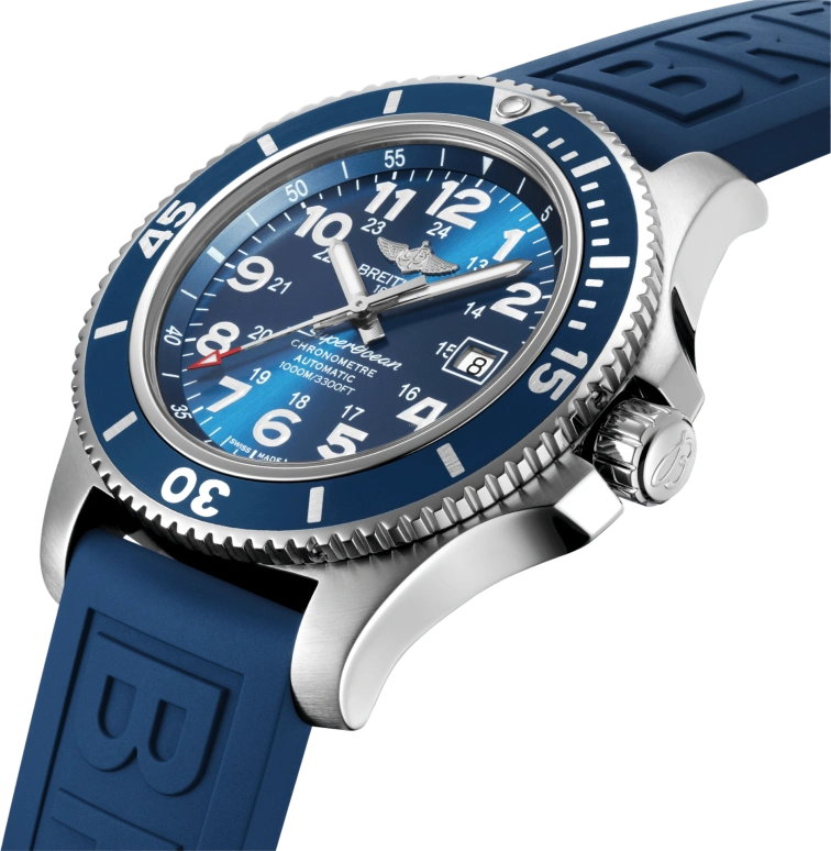 Breitling,Superocean 44mm,44mm,Stainless Steel,Blue,Automatic,Day,40hours,A17392D81C1S1