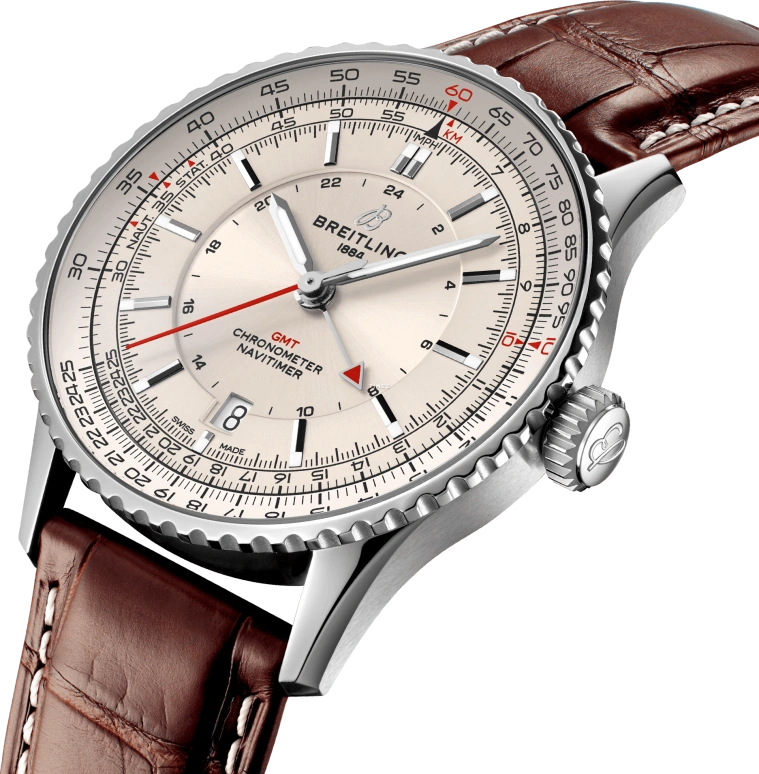 Breitling,Navitimer 41mm,41mm,Stainless Steel,Silver,Automatic,Day,Dule Time,A32310211G1P1