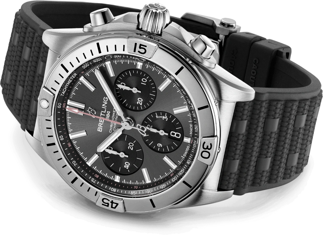 Breitling,Chronomat 42mm,42mm,Titanium,Black,Grey,Automatic,Chronograph,Day,EB01342A1B1S1