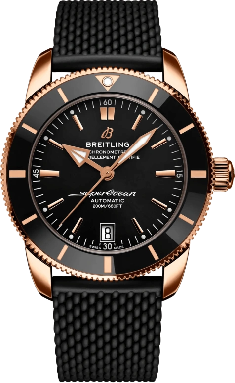 Breitling,Superocean Heritage 42mm,42mm,Red Gold,Black,Automatic,Day,70hours,RB2010121B1S1