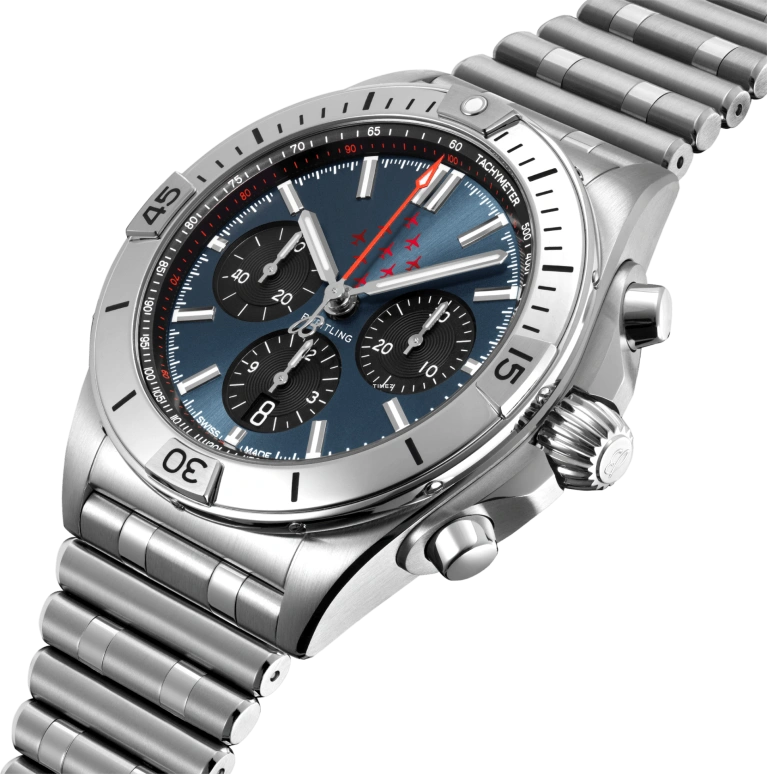 Breitling,Chronomat 42mm,42mm,Stainless Steel,Blue,Automatic,Chronograph,Day,AB01347A1C1A1