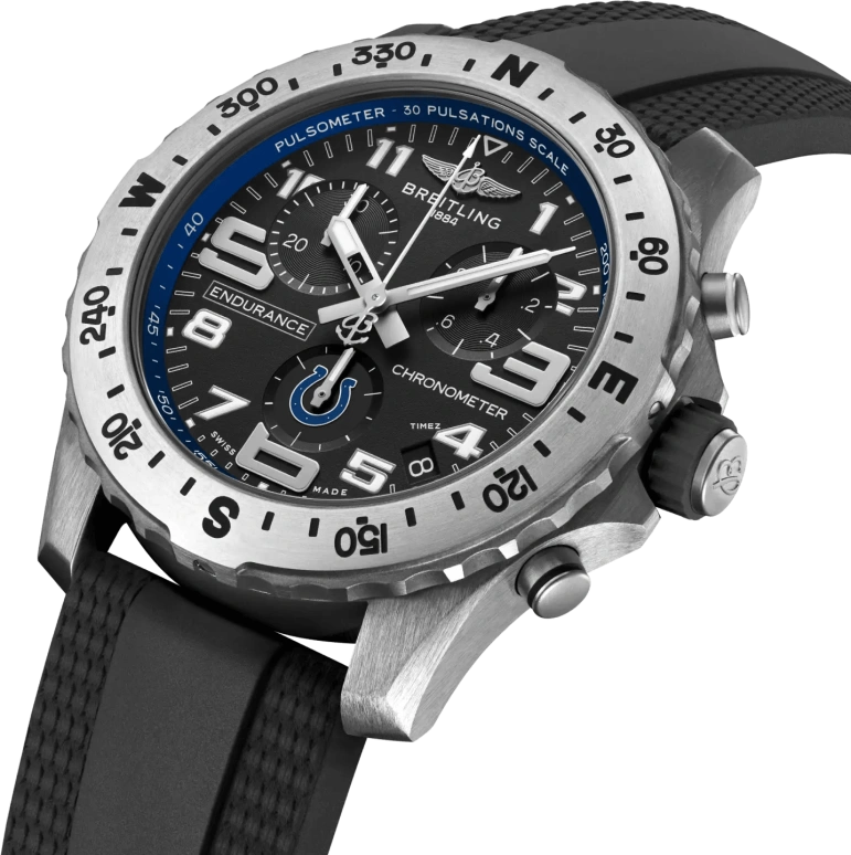 Breitling,Endurance Pro 44mm,44mm,Titanium,Black,Quartz,Chronograph,Day,E823106A1BMS1