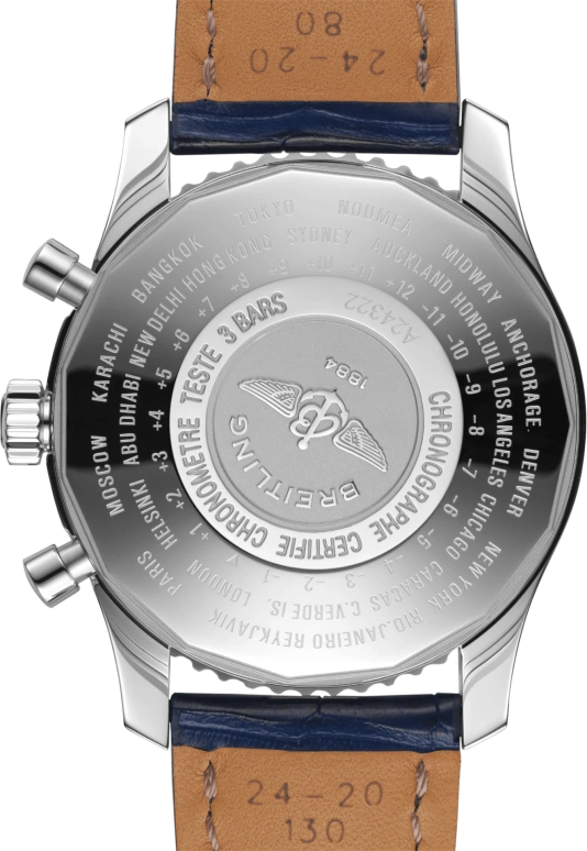 Breitling,Navitimer 46mm,46mm,Stainless Steel,Blue,Automatic,Chronograph,Date,A24322121C1P1