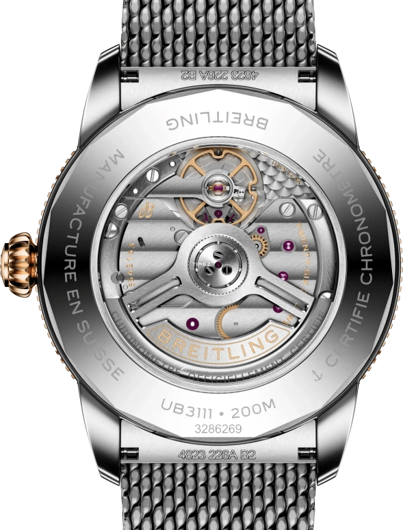 Breitling,Superocean Heritage 42mm,42mm,Stainless Steel,Red Gold,Black,Automatic,Day,78hours,UB3111241B1A1