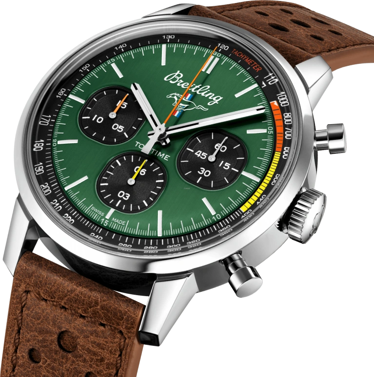 Breitling,Premier 42mm,42mm,Stainless Steel,Green,Automatic,Chronograph,48hours,A253101A1L1X1