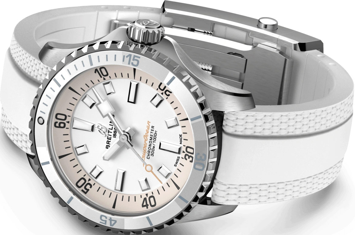 Breitling,Superocean 36mm,36mm,Stainless Steel,White,Automatic,40hours,In-house Caliber,A17377211A1S1