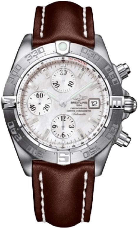 Breitling,Galactic 44mm,44mm,Stainless Steel,White,Automatic,Chronograph,Day,A1336410,A1336410/A569/437X