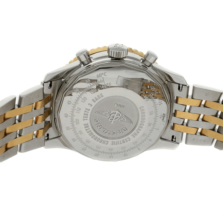 Breitling,Navitimer 41.80mm,41.80mm,Stainless Steel,Yellow Gold,Blue,Automatic,Chronograph,Day,D2332212,D2332212/C587.442D