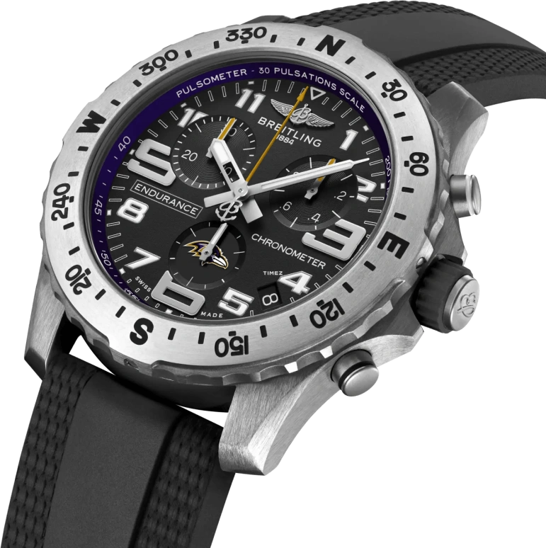 Breitling,Endurance Pro 44mm,44mm,Titanium,Black,Quartz,Chronograph,Day,E823106A1BKS1