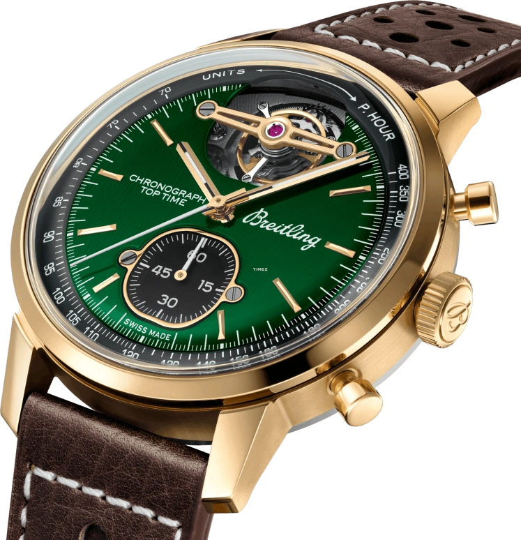 Breitling,Top Time 43mm,43mm,Bronze,Green,Automatic,Tourbillon,70hours,NB21251A1L1X1
