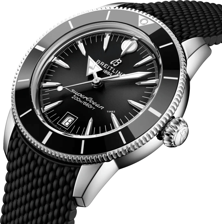 Breitling,Superocean Heritage 40mm,40mm,Stainless Steel,Ceramic,Black,Automatic,Day,78hours,AB3110241B1S1