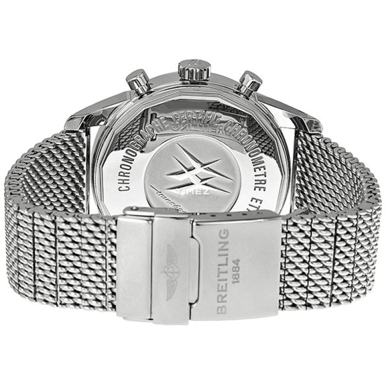 Breitling,Transocean 46mm,46mm,Stainless Steel,White,Automatic,Chronograph,Day,World Time,AB0510U0,AB0510U0/A732/152A