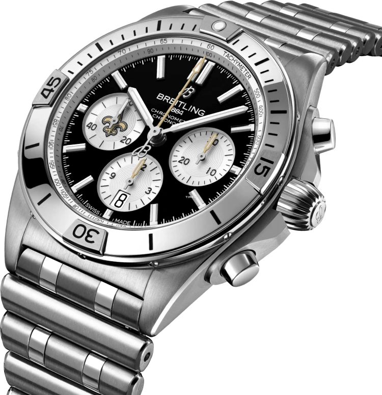 Breitling,Chronomat 42mm,42mm,Stainless Steel,Black,Automatic,Chronograph,Day,AB01342B1B4A1