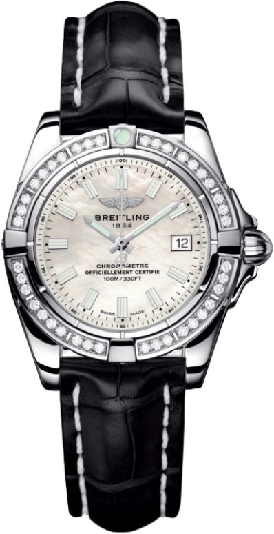 Breitling,Galactic 32mm,32mm,Stainless Steel,White,Quartz,Day,26280hours,A71356LA,A71356LA/A787/777P