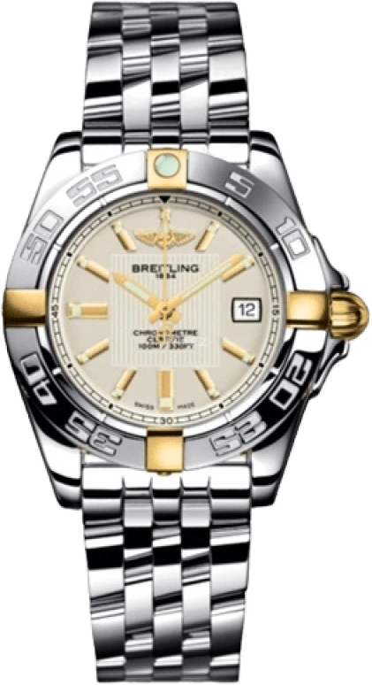 Breitling,Galactic 32mm,32mm,Yellow Gold,Stainless Steel,White,Quartz,Day,26280hours,B71356L2,B71356L2/G703/367A