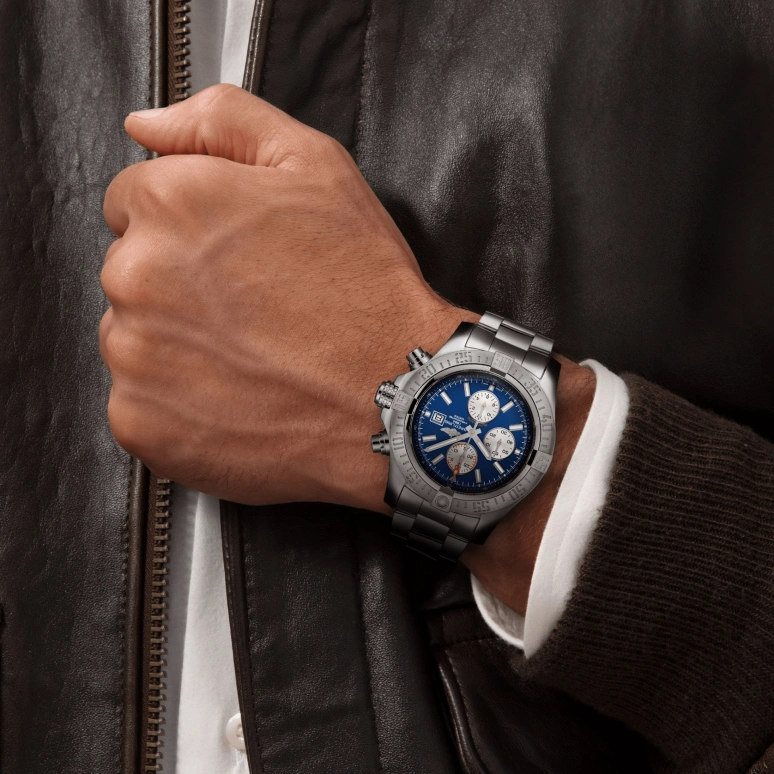 Breitling,Avenger 48mm,48mm,Stainless Steel,Blue,Automatic,Chronograph,Date,Compass,A13371111C1A1