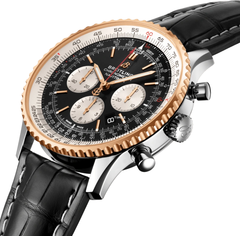 Breitling,Navitimer 46mm,46mm,Stainless Steel,Black,White,Automatic,Chronograph,Day,UB0127211B1P1