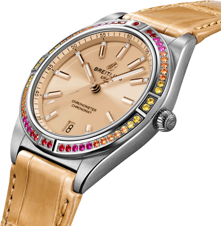 Breitling,Chronomat 36mm,36mm,Stainless Steel,Beige,Automatic,Day,42hours,A10380611A1P1