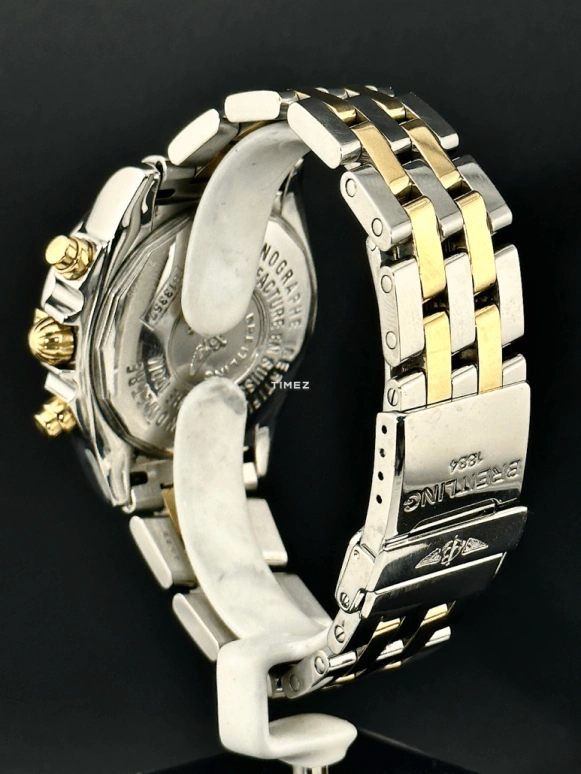 Breitling,Cockpit 39mm,39mm,Stainless Steel,White,Automatic,Chronograph,Day,B13357