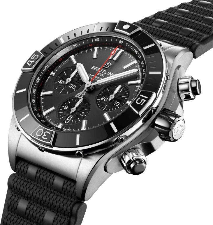 Breitling,Chronomat 44mm,44mm,Ceramic,Stainless Steel,Grey,Black,Automatic,Chronograph,Day,AB0136251B2S1