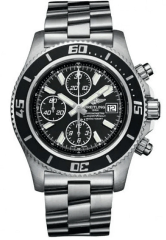 Breitling,Superocean 44mm,44mm,Stainless Steel,Black,Automatic,Chronograph,Day,A1334102,A1334102/BA84/134A