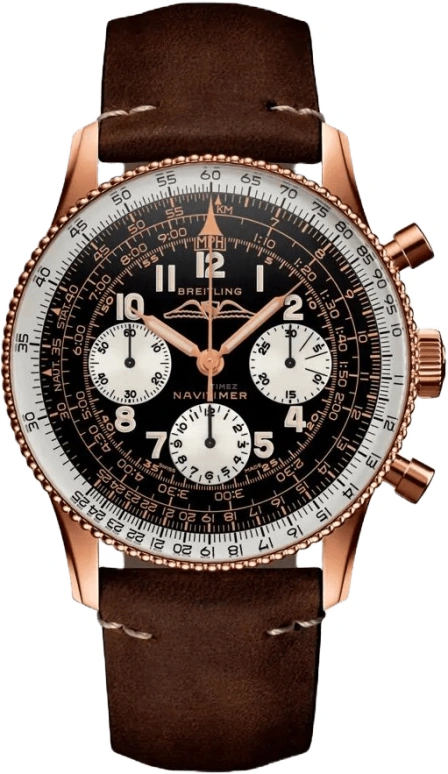 Breitling,Navitimer 43mm,43mm,Red Gold,Black,White,Handwound,Chronograph,70hours,RB0910371B1X1