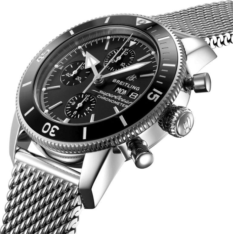 Breitling,Superocean Heritage 44mm,44mm,Rose Gold,Stainless Steel,Black,Automatic,Chronograph,Date,Compass,A13313121B1A1