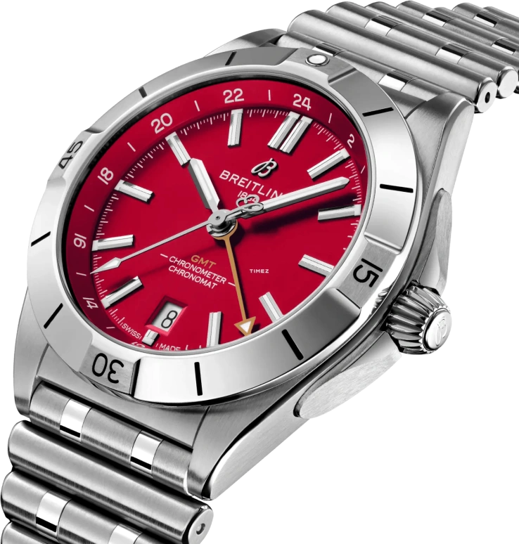 Breitling,Chronomat 40mm,40mm,Stainless Steel,Red,Automatic,Day,Dule Time,A32398B61K1A1