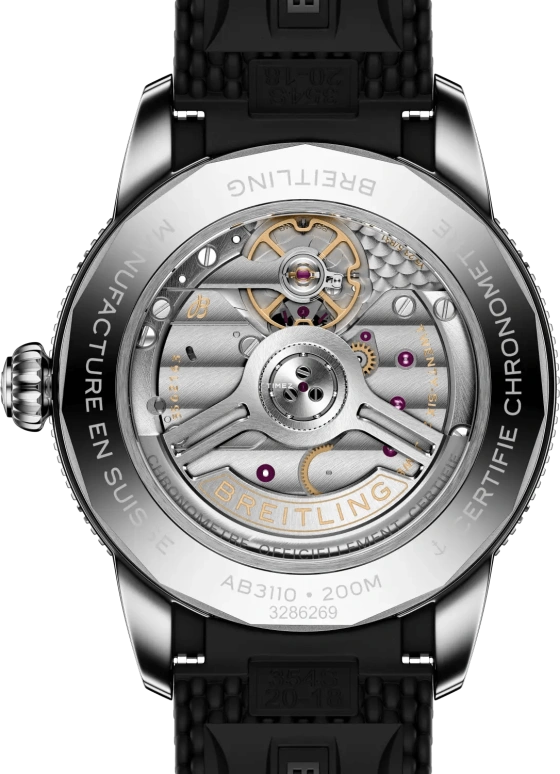 Breitling,Superocean Heritage 40mm,40mm,Stainless Steel,Ceramic,Black,Automatic,Day,78hours,AB3110241B1S1