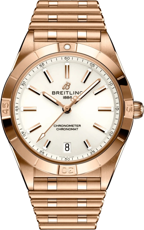 Breitling,Chronomat 36mm,36mm,Red Gold,White,Automatic,Chronograph,Day,R10380101A1R1