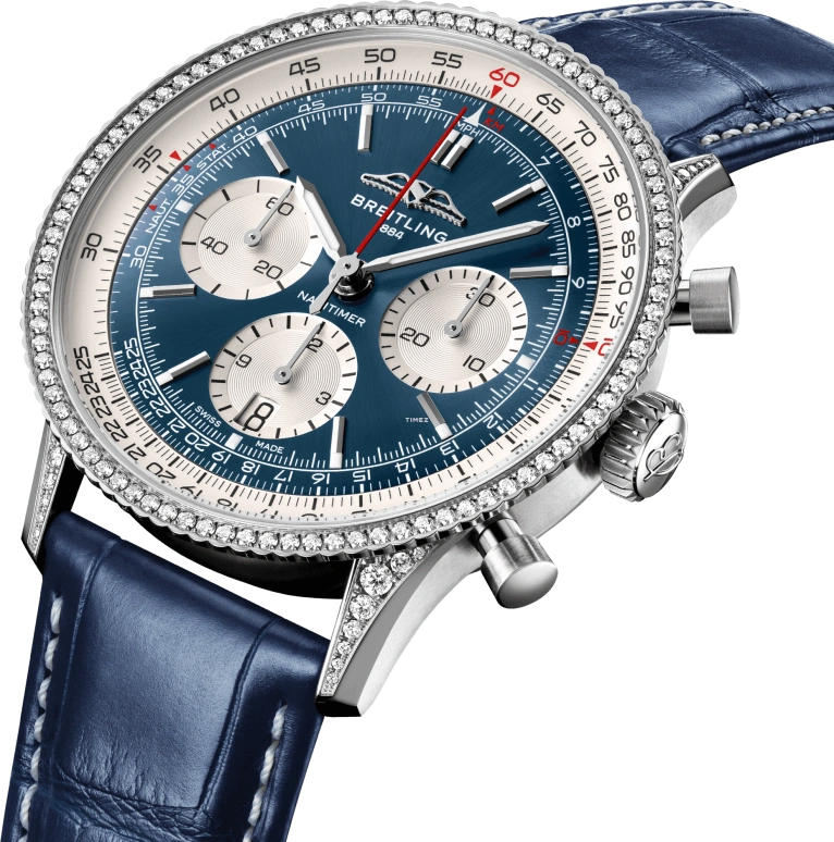 Breitling,Navitimer 41mm,41mm,Stainless Steel,Blue,Automatic,Chronograph,Day,AB0139631C1P1