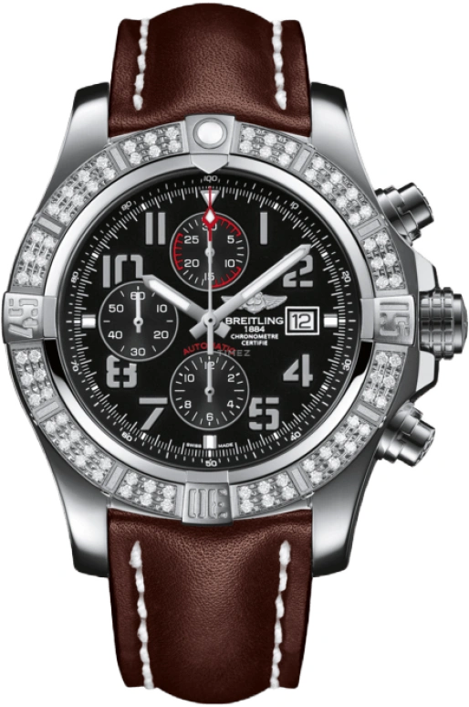 Breitling,Avenger 48mm,48mm,Stainless Steel,Black,Automatic,Chronograph,Day,A1337153,A1337153/BC28/443X/A20BA.1