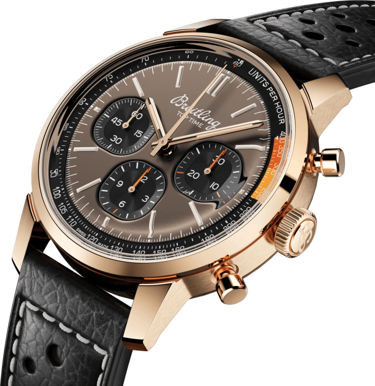 Breitling,Top Time 41mm,41mm,Red Gold,Brown,Coffee,Automatic,Chronograph,Sapphire,Crystal Glass,RB01761A1Q1X1