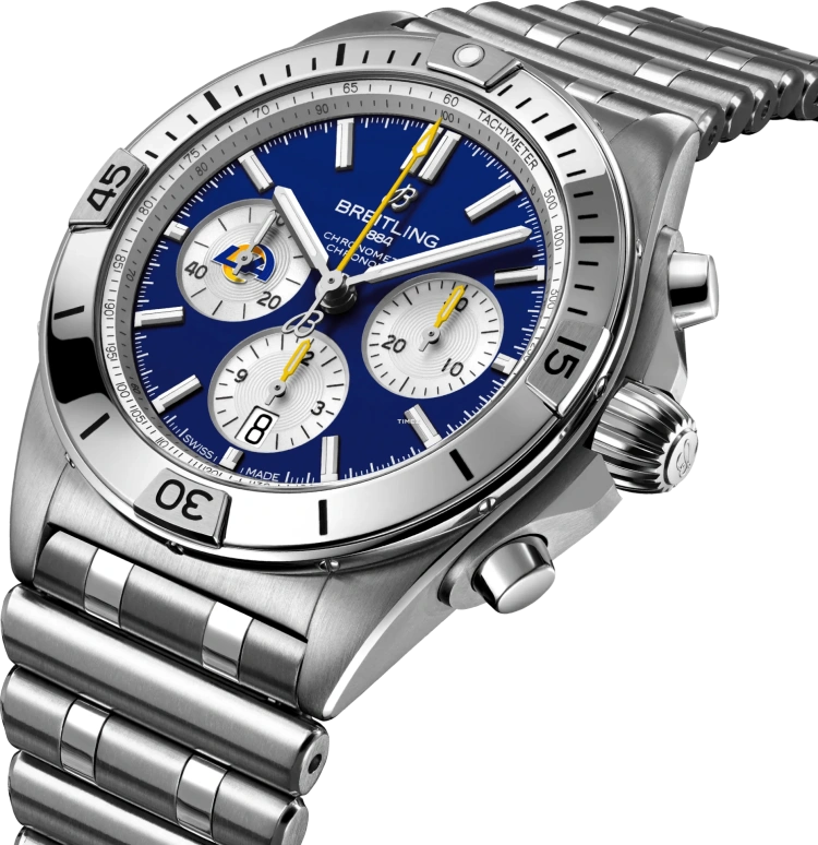 Breitling,Chronomat 42mm,42mm,Stainless Steel,Blue,Automatic,Chronograph,Day,AB01342B1C9A1