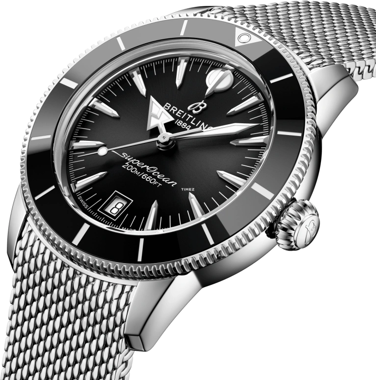 Breitling,Superocean Heritage 40mm,40mm,Stainless Steel,Ceramic,Black,Automatic,Day,78hours,AB3110241B1A1